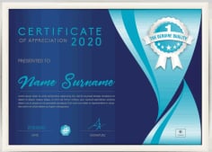 Certificate of Appreciation Template with Diploma Design Vectors File