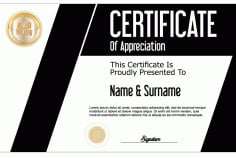Certificate With Diploma Geometric Vector Template Free Download