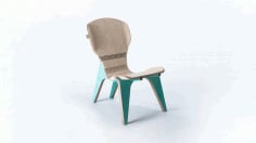 Chair Template CNC Laser Cutting DXF File