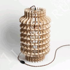 Chandelier Chinese Tower 3D Wooden Lamp CDR File