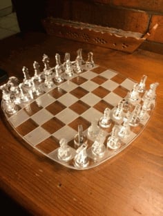 Chess Game Acrylic 5mm Laser Cut Template CDR File