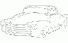 Chevy Car Sticker DXF File