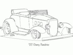 Chevy Roadster Car DXF File