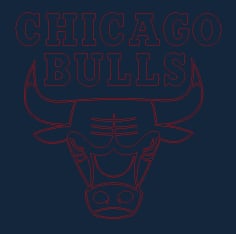 Chicago Bulls Logo Design DXF Vectors File