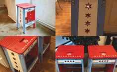 Chicago styled Stool Free DXF File