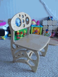 Children Chair DIY 3D Puzzle Free CDR Vectors File