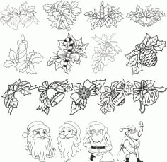 Christmas Decorations Laser Cut CDR File