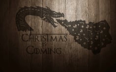 Christmas Dragon Laser Cut CDR File
