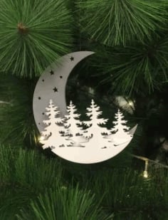 Christmas Laser Cut Ornament CDR, DXF, Ai and PDF Vector File