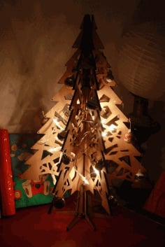 Christmas Tree 3D Laser Cut CDR File