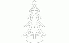 Christmas Tree CNC Sketch DXF Vectors File