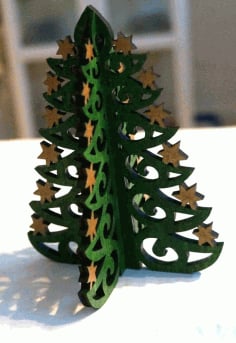Christmas Tree New Year Laser Cut CDR File