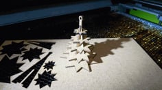 Christmas Tree Ornament for Reel Trees 110x110x2 5 Laser Cut DXF Vectors File