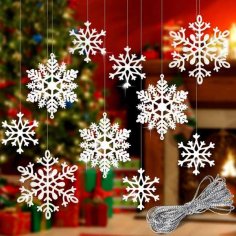 Christmas Window Clings Snowflakes Window Decals Stickers Vector File