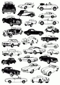 Classic Car Vectors Free CDR Vectors File