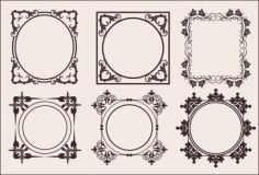 Classic European Pattern Vector Free Dxf DXF File