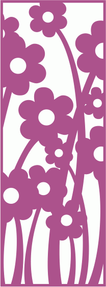 Classic Floral Seamless Vertical Banner CDR File
