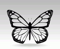 Classic Isolated Butterfly Illustration Free Vector