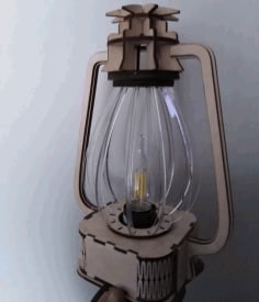 Classic Lantern Nightlight Table Lamp Design Laser Cut CDR File