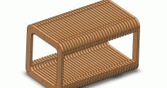 Classic Wooden Parametric Table DXF File