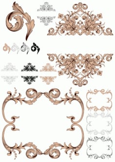 Classical Baroque Ornaments Free CDR Vectors File