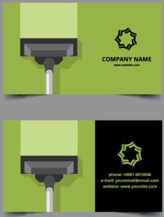 Cleaning Service Business Card Free Vector