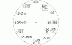 Clock Math Free Dxf For Cnc DXF Vectors File
