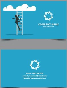 Cloud Company Business Card Free Vector