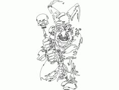 Clown Design 10 Mask Free Download DXF File