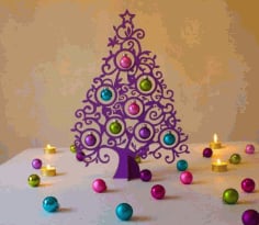 CNC Laser Cut Christmas Decoration Christmas Tree Free CDR File