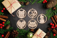 CNC Laser Cut Christmas Toys Vector CDR File