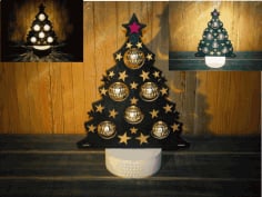 CNC Laser Cut Christmas Tree Lamp Free CDR File