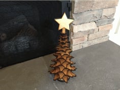 CNC Laser Cut Christmas Tree Template Free DXF File
