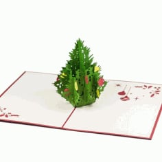 CNC Laser Cut Decorative Christmas Tree Vector CDR File