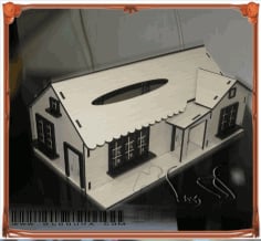 CNC Laser Cut Design of House CDR File