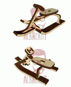 CNC Laser Cut Sled Carriage Vector CDR File