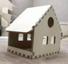 CNC Laser Cut Small House Assembly Model CDR File