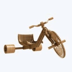 CNC Laser Cut Toy Bicycles Young Children CDR File