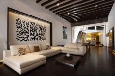 CNC Laser Cut Tree Wall Art Modern House Decor Ideas Template Free CDR File