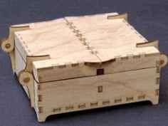 CNC Laser Cut Wooden Box CDR File