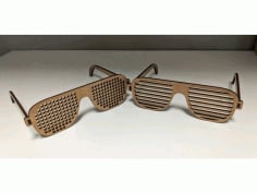 CNC Laser Cut Wooden Glasses Template Free CDR File