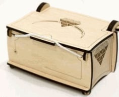 CNC Laser Cut Wooden Jewelry Box CDR File