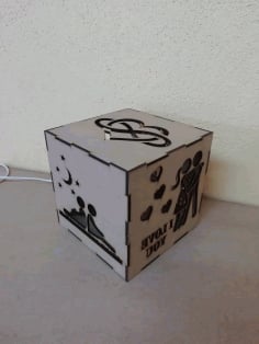 CNC Laser Cut Wooden Love Cube Storage Box CDR, DXF and PDF File