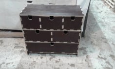 CNC Laser Cut Wooden Storage Box DXF File