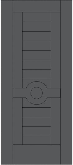 CNC Router Cutting Door Panel Template Design DXF File