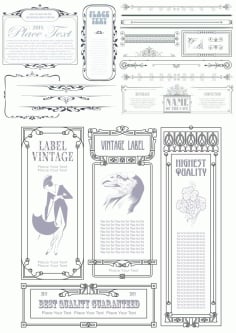Collection Of Vintage Elements Free CDR Vectors File