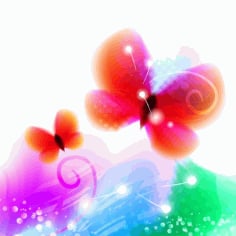 Colored Butterflies Free Vector