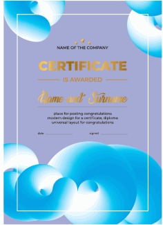 Commercial Certificate is Awarded Vector Template Free Download