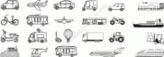 Commercial Vehicle Line Art CDR Vectors File