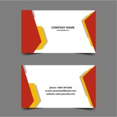 Company Card Template Free Vector